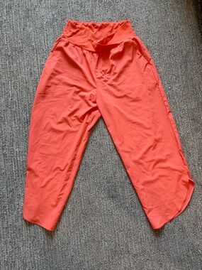 HALARA Wide Leg Pants in Coral Orange
